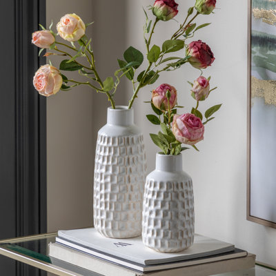 White Table Vase - Set of 2