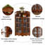 Armoire de coin en bois massif brun