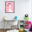 «Crowned Goose on Pink Grey», art mural sur toile flottante par Jessica Beck-764867210-764867204