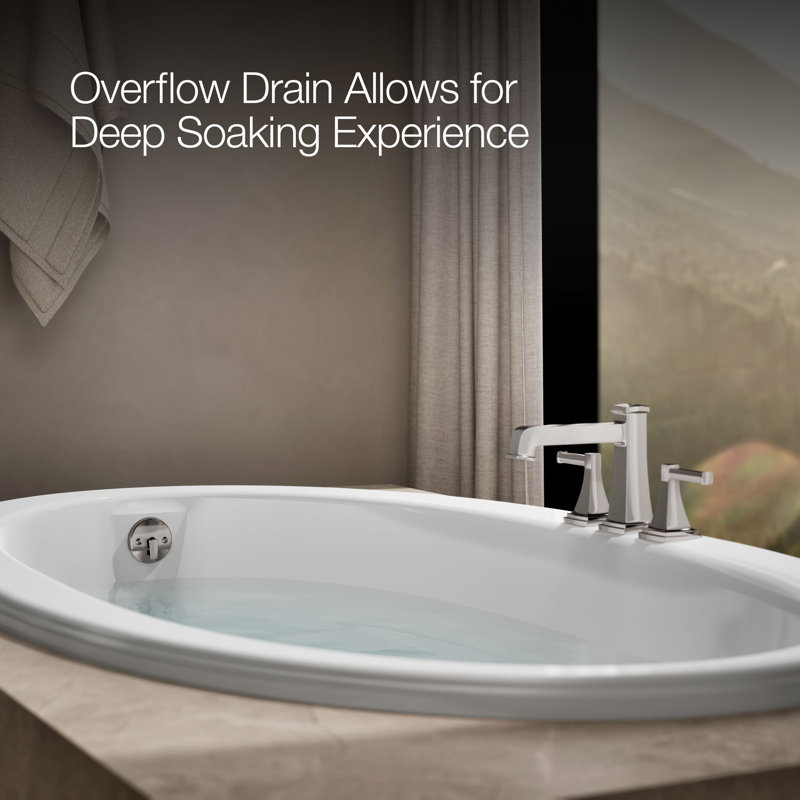 Sunward® 72" x 42" Soaking Bathtub, White