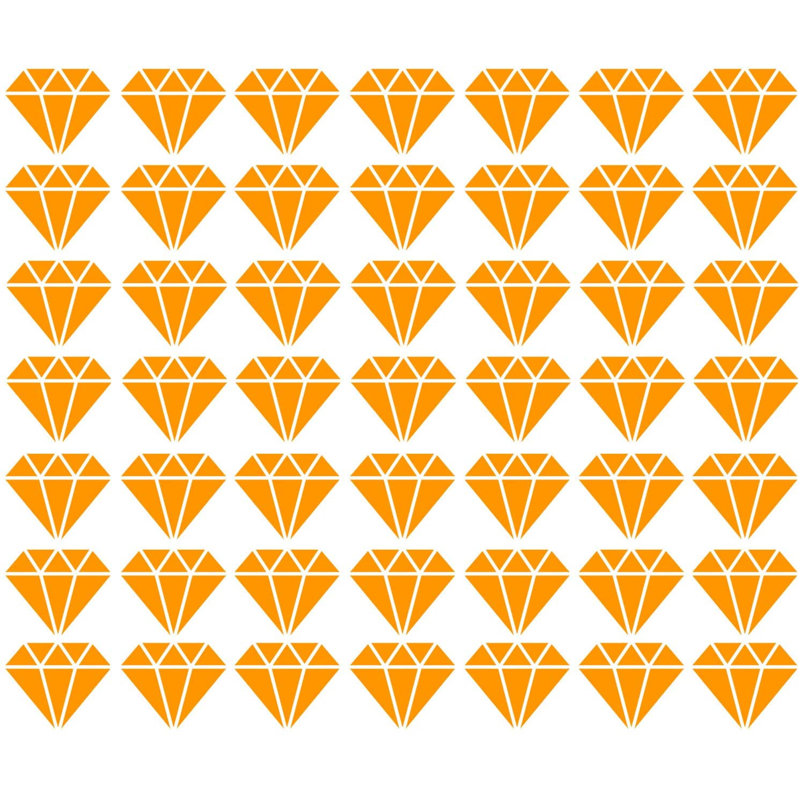 Abstract Non-Wall Damaging Wall Decal, Orange
