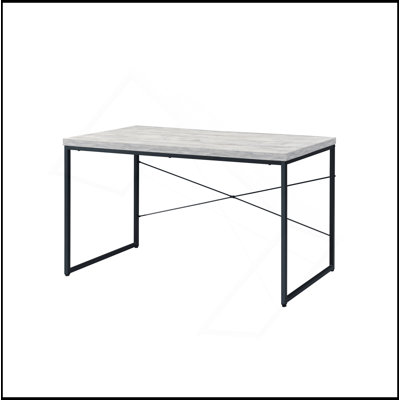 Antique White & Black Finish Writing Desk