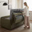 Canapé convertible 66,93 "en velours Olive Tech-129862581