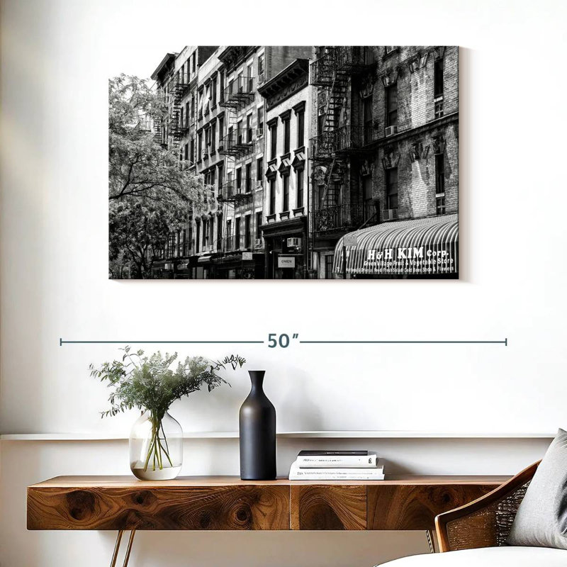 Lilie NYC, façades de bâtiments II, H 26 po x l 39 po