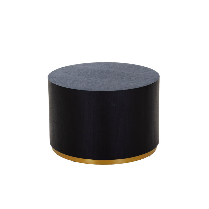 Placeeda Faux Wood Round Cofee Table, 15.6" H x 23.4" L x 23.4" W