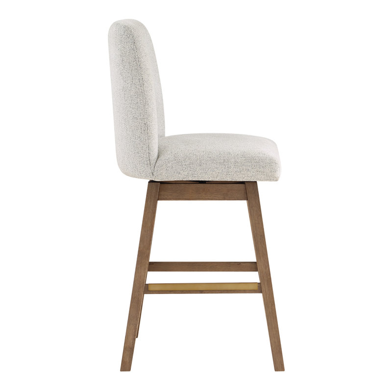 Tabouret pivotant Kamyla, Parchemin, Tabouret de bar (siège d’une hauteur de 30 po)