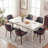Chayne Modern Upholstered Faux Leather Dining Chairs With Swivel-1109091532
