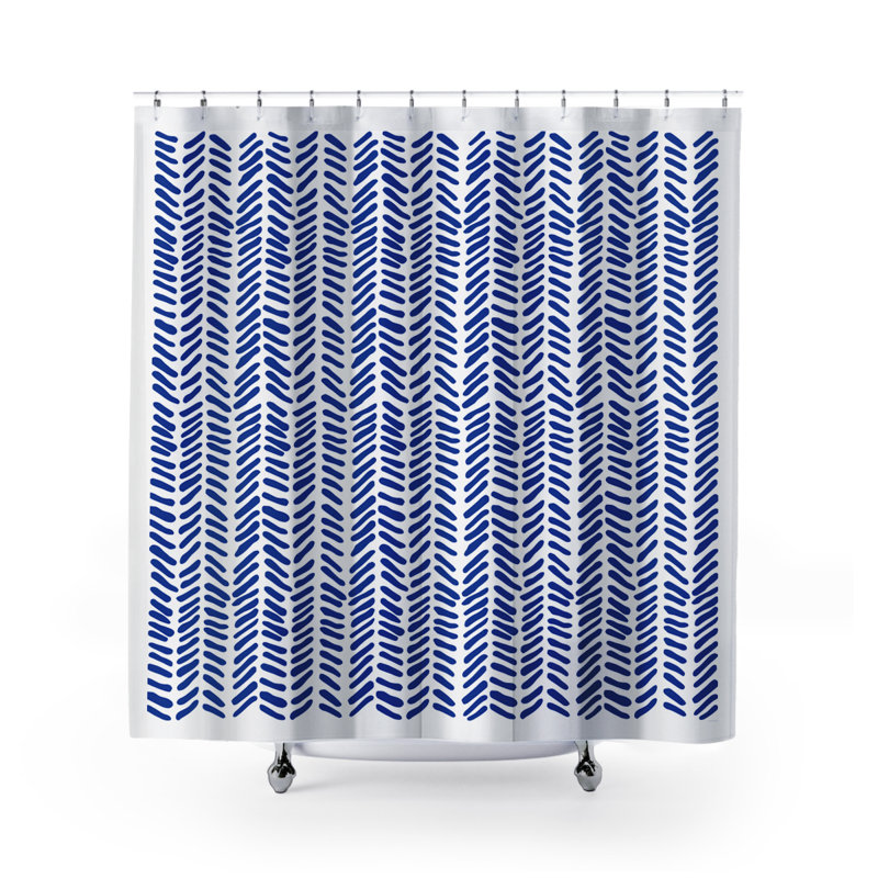 Rideau de douche Thora Tribal, Bleu marine ThoraVee