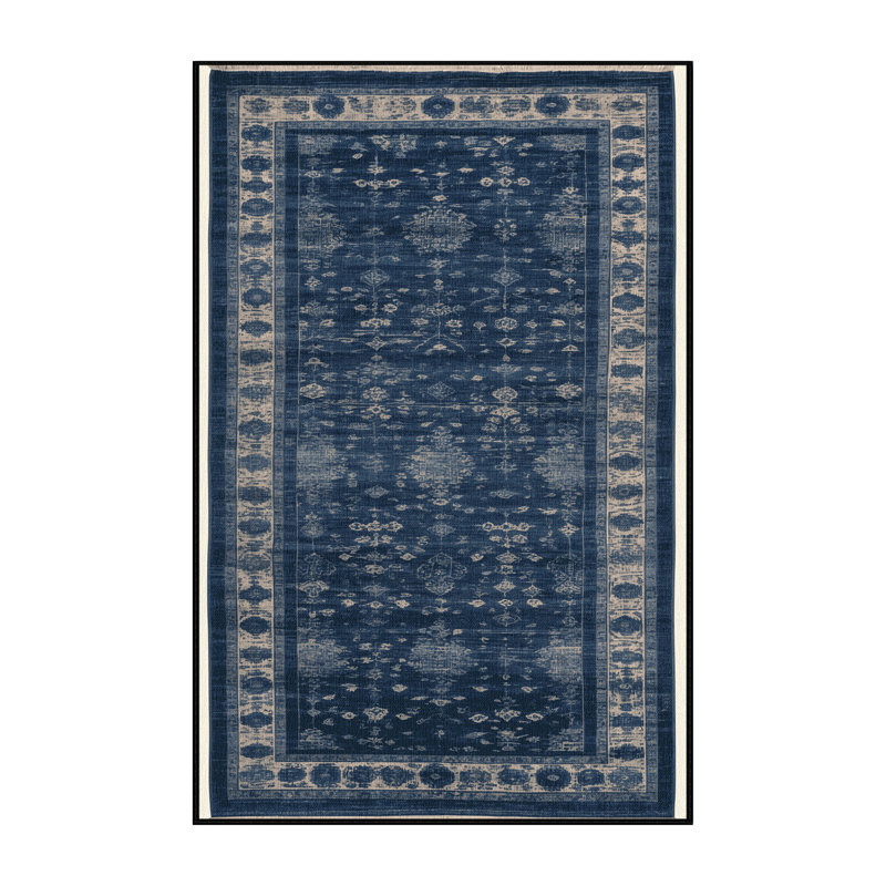 Machine Washable Overdyed Gray Area Rug, Rectangle 2' x 3'