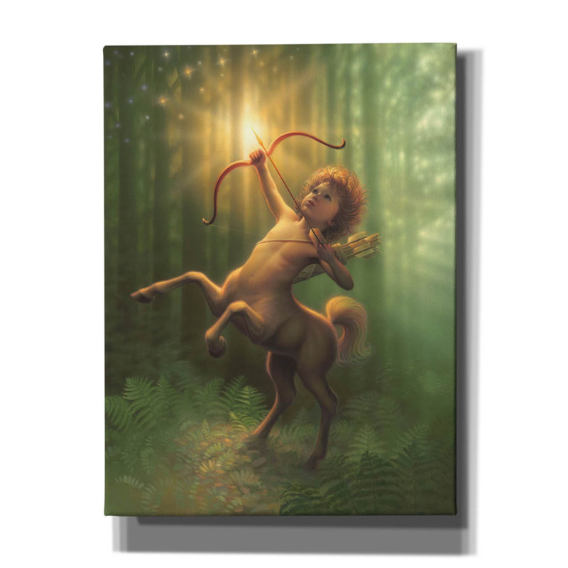 «Child Centaur» sur toile par Kirk Reinert, H 16 po x l 12 po x P 0,75 po