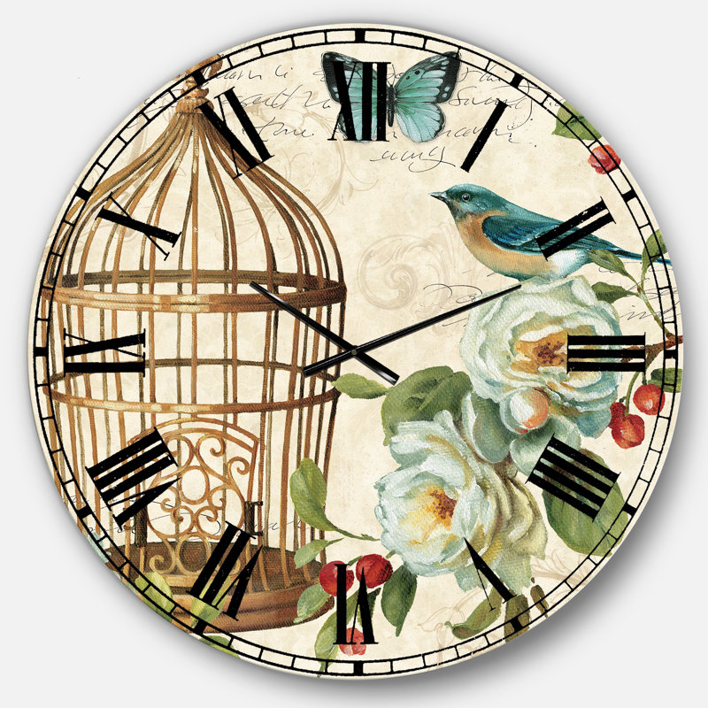 Horloge murale florale et botanique, Surdimensionné