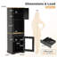 69" Tall Wine Bar Cabinet With LED Light-2034256855