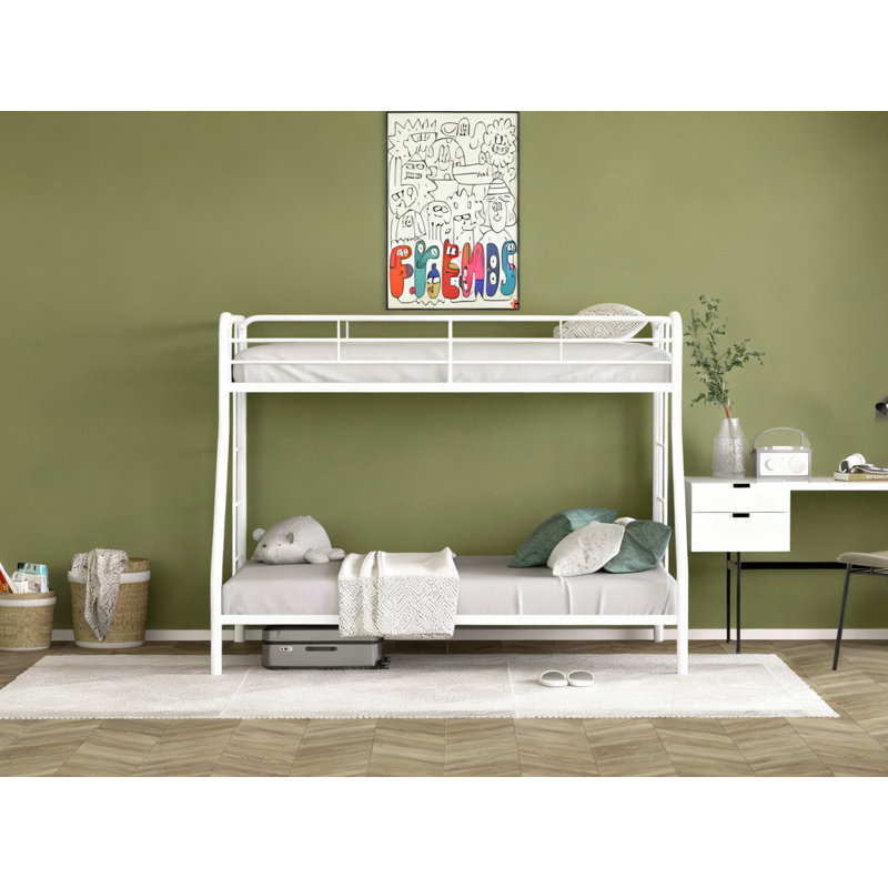 Daury Kids Twin Over Full Bunk Bed, White