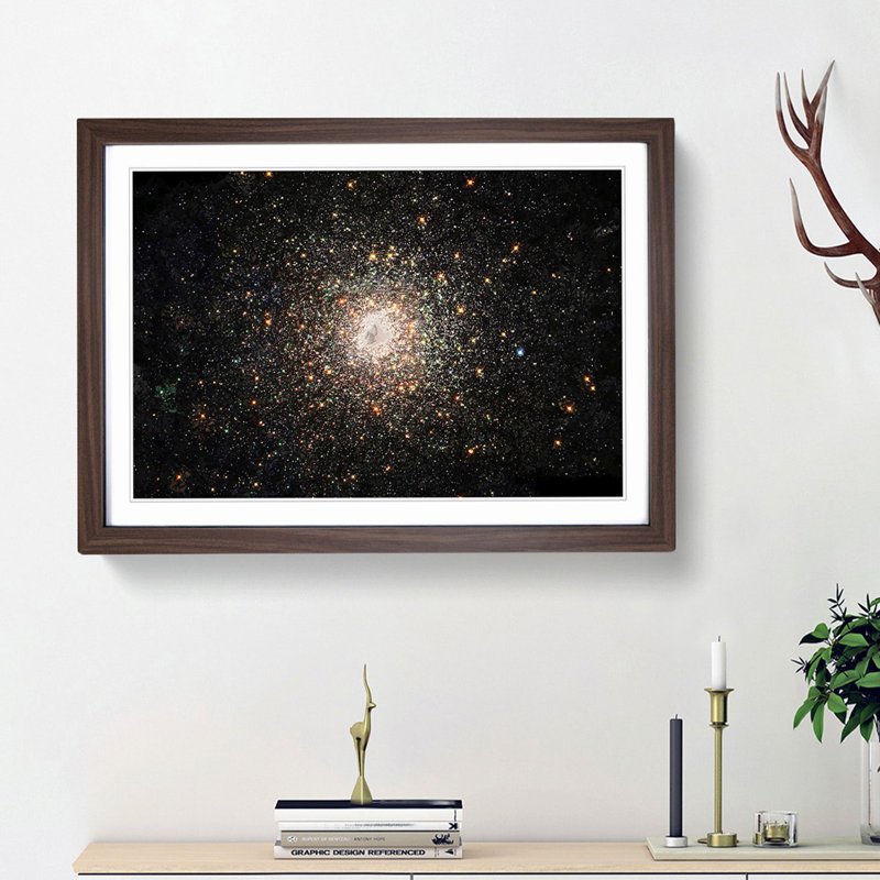 Universe Vol.38 in Abstract - Picture Frame Graphic Art Print, 27cm H x 36cm W x 2cm D, Walnut Framed