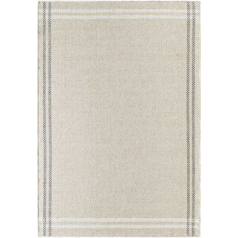 Tapis ivoire / noir / beige Lavande, Rectangle 5 pi x 7 pi 6 po