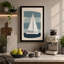 Sailing at Dawn Mid-Century - Wrapped Canvas-1201243209-1201243215