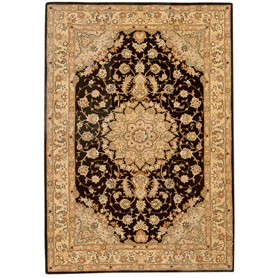 Tapis rouge et beige noué à la main de haute qualité