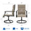 Ensemble de 2 fauteuils de patio rembourrés à haut dossier et pivotant à 360 °-132993318