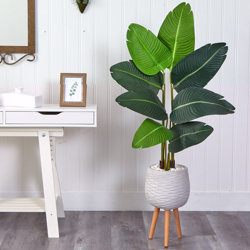 60'' Faux Palm Tree in Clay Planter