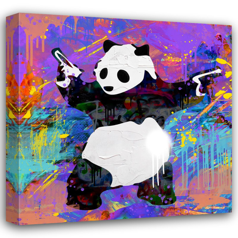 «Pandamium» par Stephen Chambers, impression sur toile tendue, L 15 po x H 15 po