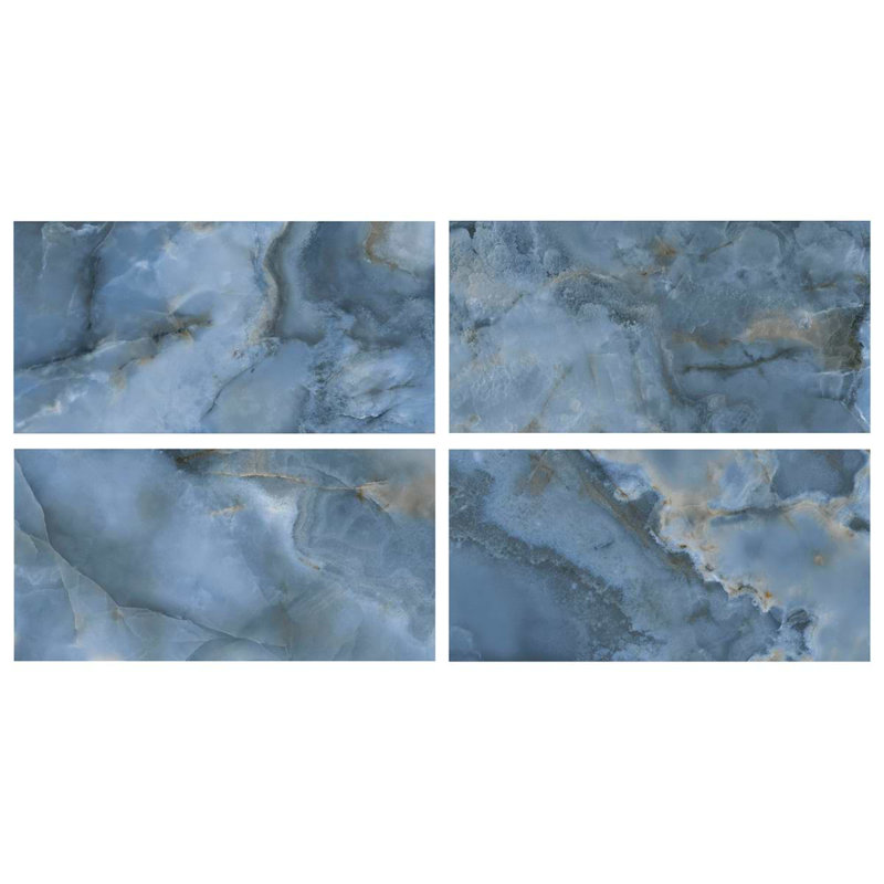 Jewel Onyx 24X48 Polished Porcelain Tile, Blue