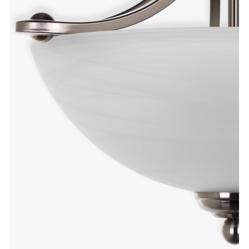 Hillsville Glass Semi Flush Mount