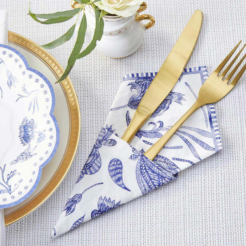 Paper Striped Square Napkin