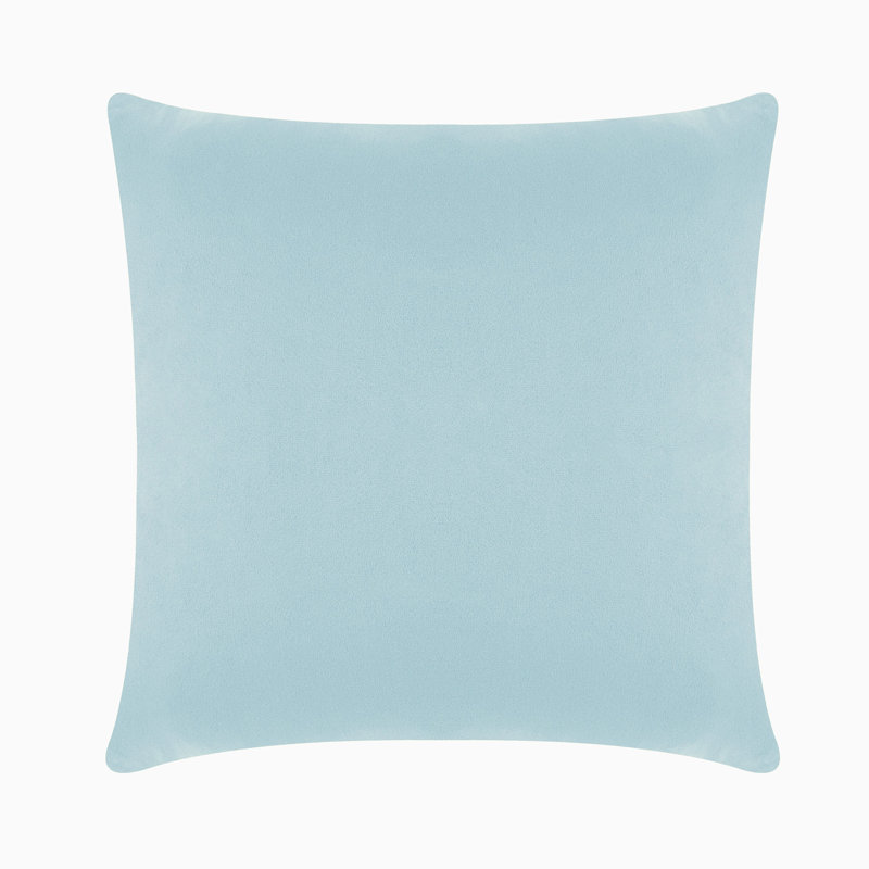 Coussin Sparkles Home Faux perles, strass et insertions de plumes incluses, Carré 16 po, Turquoise