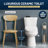 Garden 12 Inch 2-Pieces 1.28 GPF Siphon Elongated Ceramic Toilet In White Electric Bidet Seat With ADA Height Included