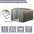 Gray 8X10ft Metal Storage Shed - Robust Galvanized Steel, Protected, With Padlock And Hook Shelf Anchor Gloves Sliding Door Outdoor Steel Construction, Enduring, Easy Installation Lock-122098267