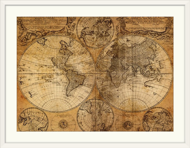 « rétro map », impression GraphInc Studio, H 18 po x l 24 po x P 1,25 po, Toile