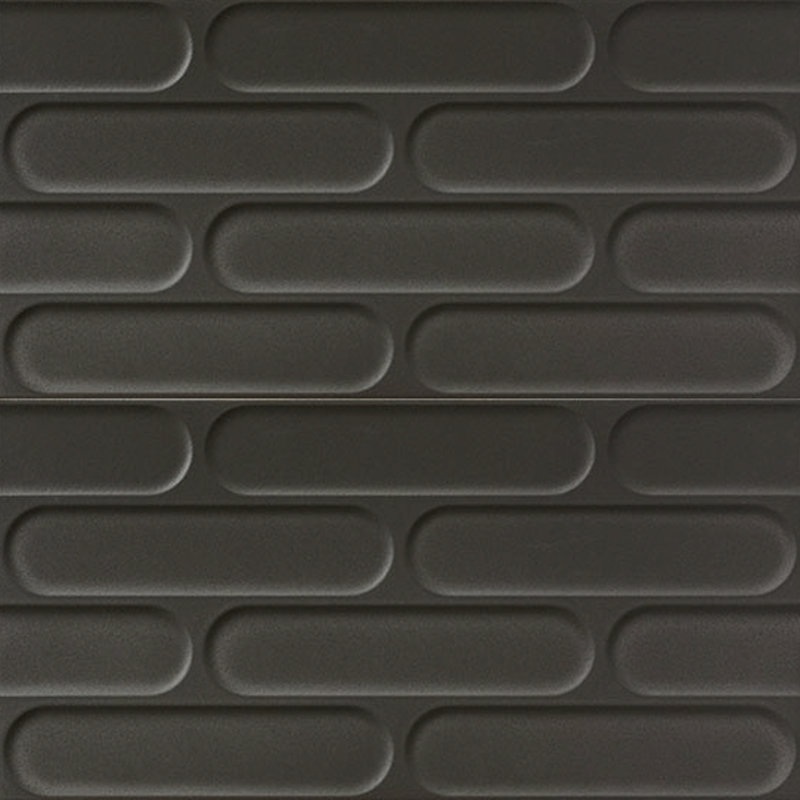 Biscotti  12" x 24" Fishscale 3D Italian Wall Tile, Pece Black