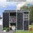 8x4 Resin Outdoor Storage Shed with Floor and 2 Windows Black