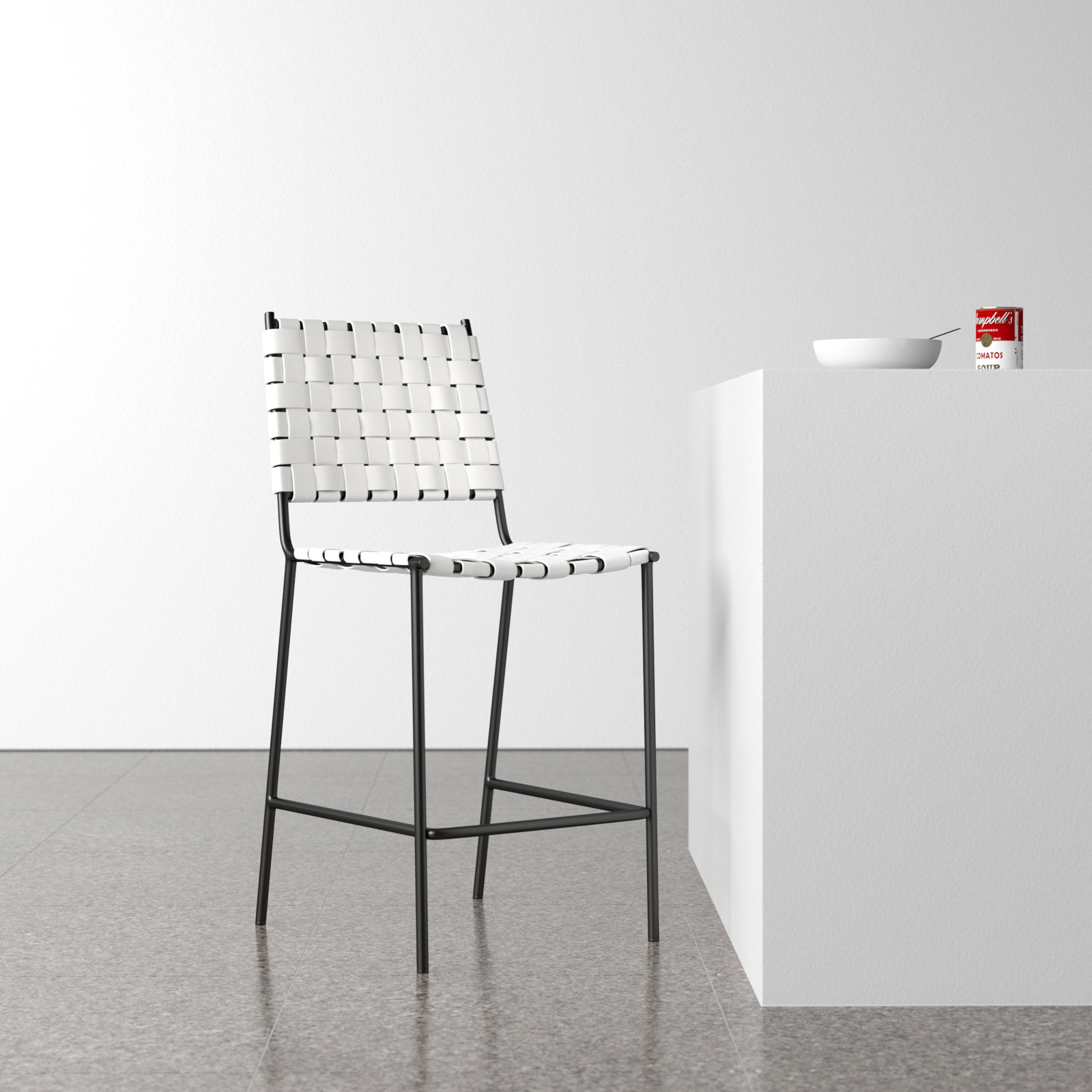 Ryland 26" Counter Stool, Black, White