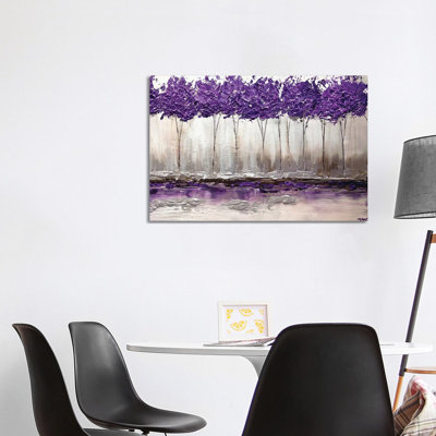 Purple Summer 1 Piece Wrapped Canvas Painting