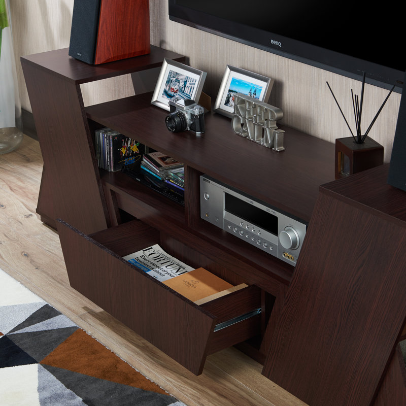 Dustin Unfinished TV Stand for TVs up to 78", Espresso