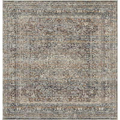 Dmon Floral Area Rug in Blue