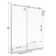 Vinesse 57" W x 76" H Frameless Shower Door