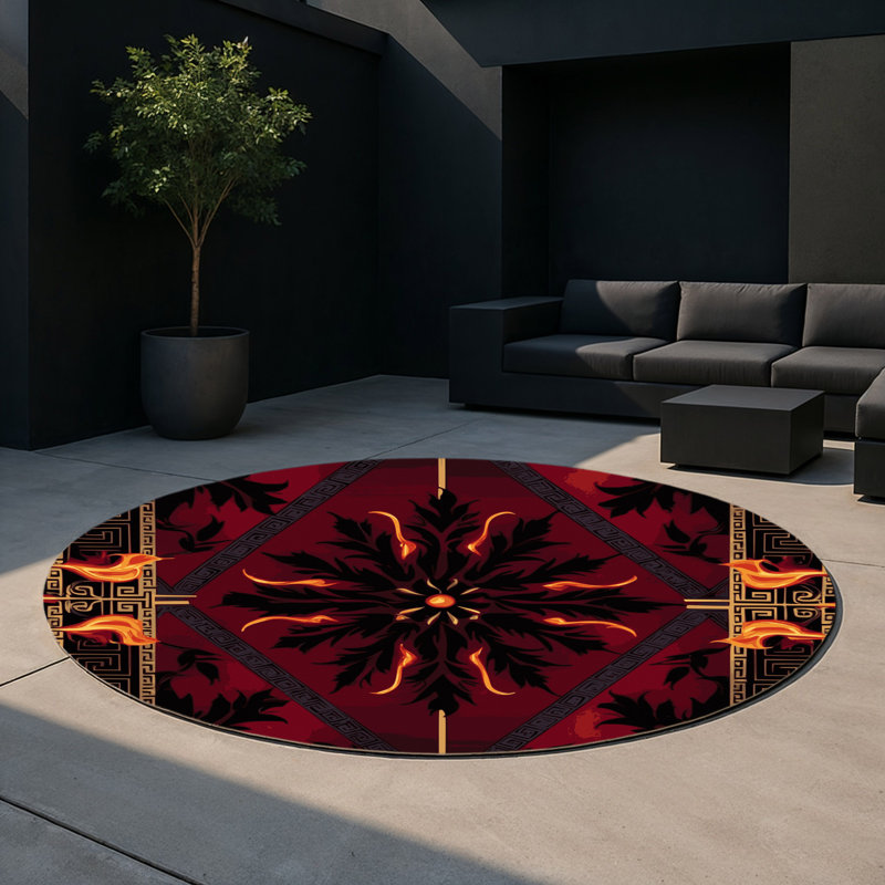 Tapis intérieur et extérieur FABLE Garland, Rond 5 pi