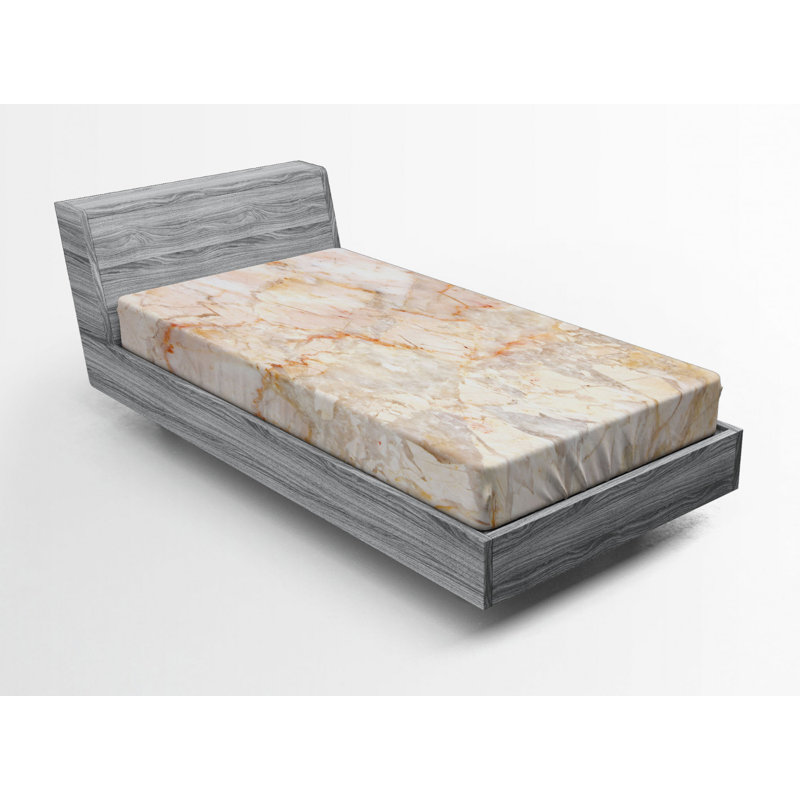 Microfiber Abstract Fitted Sheet, Twin Fitted Sheet