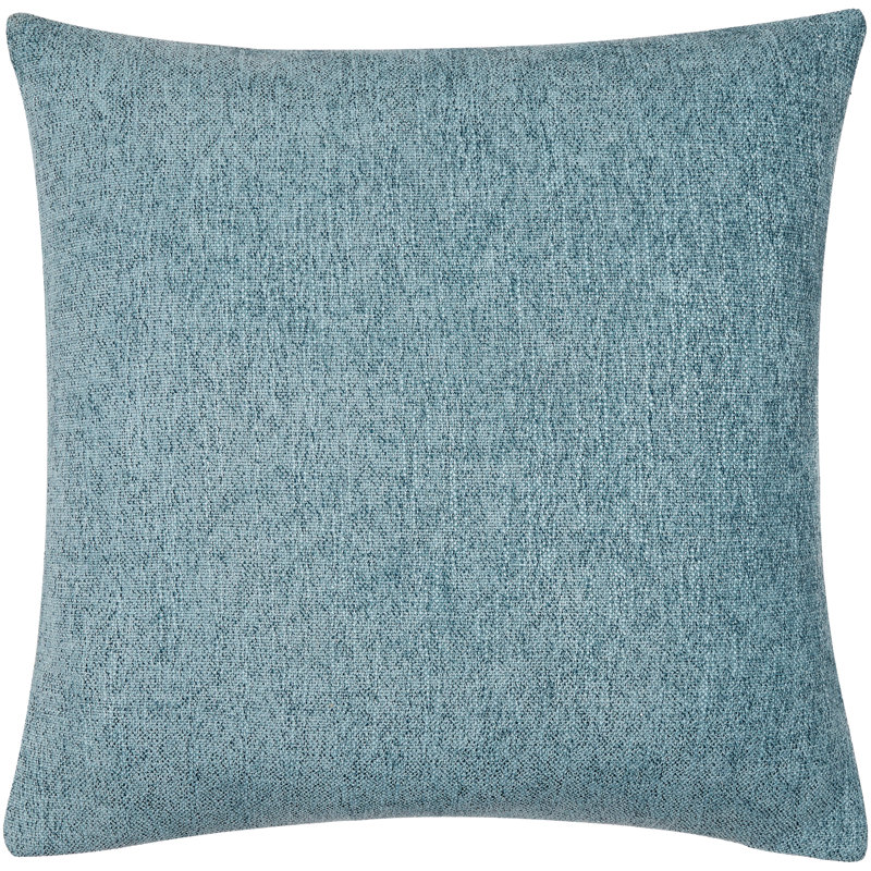 Housse de coussin décoratif Zunaira, H 22 po x l 22 po, Polyester, Bleu