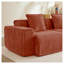 Canapé modulaire de luxe sans os modulaire - sans assemblage, canapé en velours rouge avec passepoil à bord français, ensemble de salon en L surdimensionné à 4 places et repose-pieds mobile