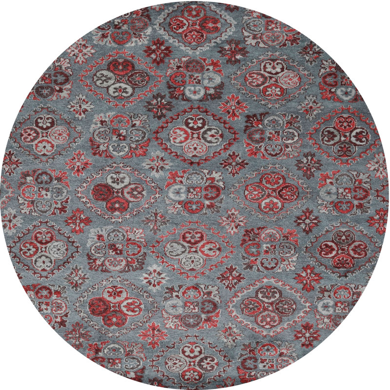 Floral Indoor Rug, Round 4'