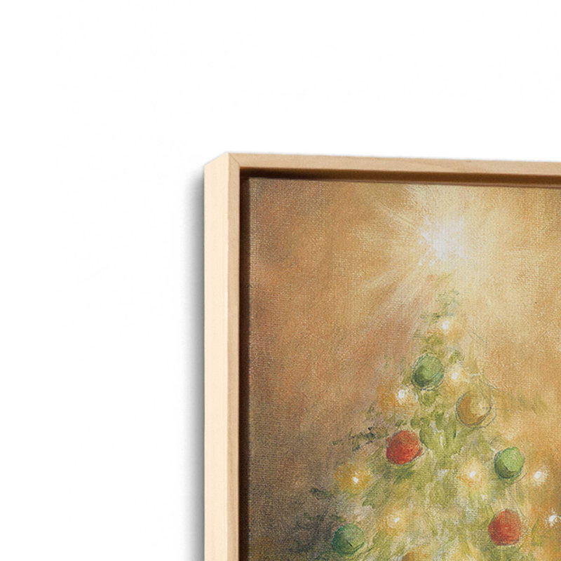«Santa Christmas Dreams» par Dogwood, L 32 po x H 48 po, Tan, Toile avec cadre