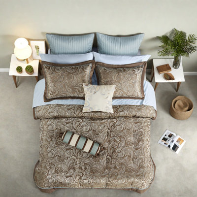Ensembles de literie luxueux à motif cachemire, mélange de coton et de polyester, style contemporain pour la maison