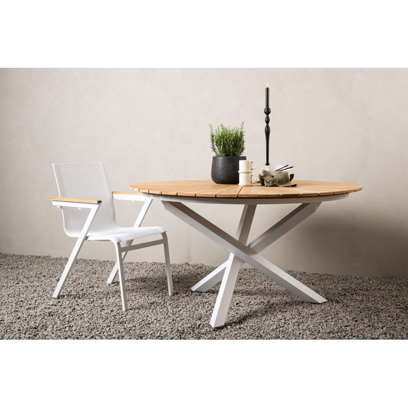Anoki Round Outdoor , 140cm cm W 140cm cm D, White