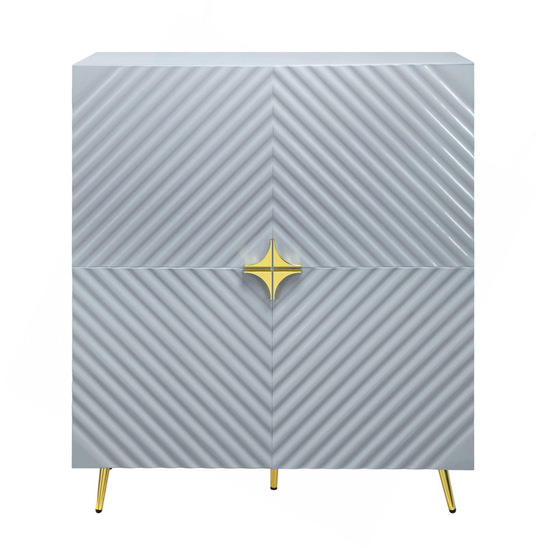 High Gloss Finish Accent Cabinet