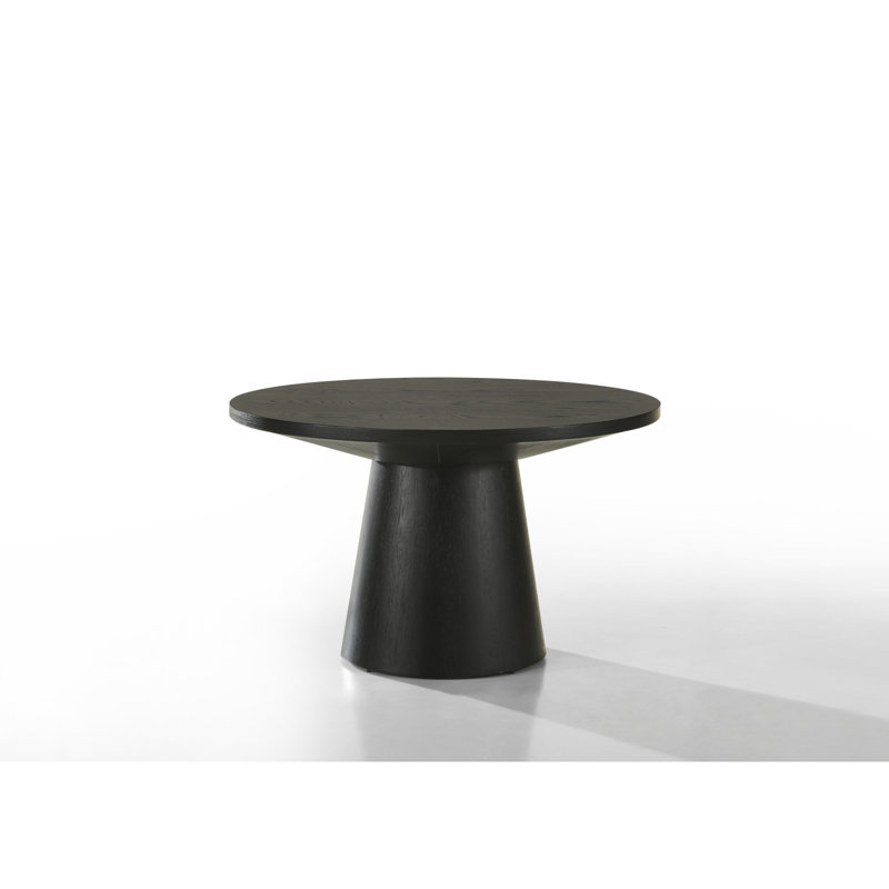 Table basse ronde noire l 29 po avec base piédestal Jasper