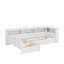 Lit plateforme simple en L en bois avec lit gigogne et tiroir-811059577