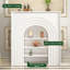 White Manufactured Wood Freestanding Fireplace